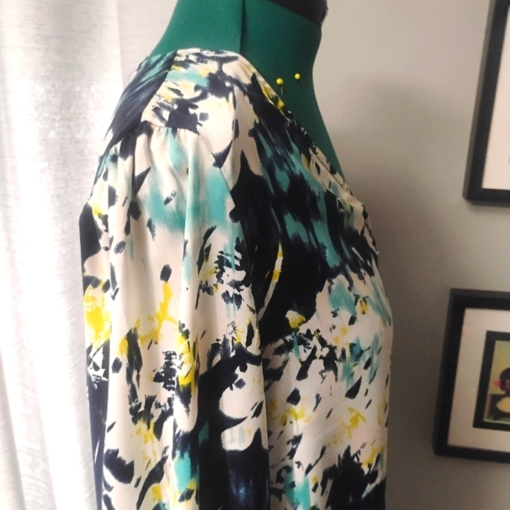 Banana Republic Pullover Long-sleeved Floral Blouse Sz XL NWT - Picture 3 of 10